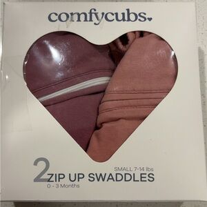 Kids Zip-Up Swaddles - Mauve & Dusty Rose